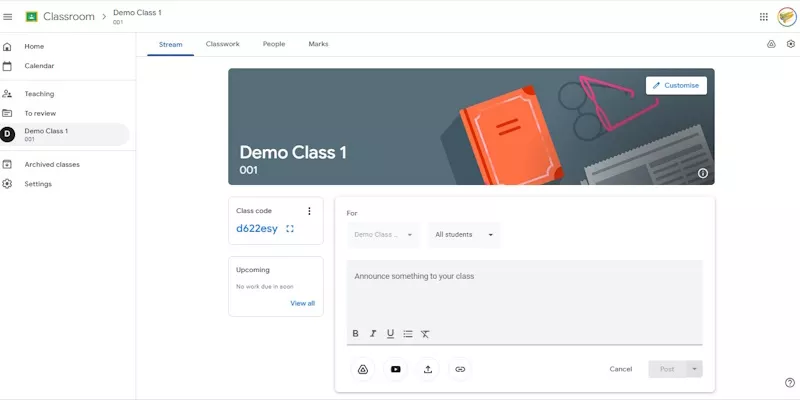 Google Classroom 6x Stream