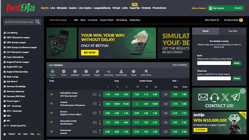 How to place a bet on Bet9ja