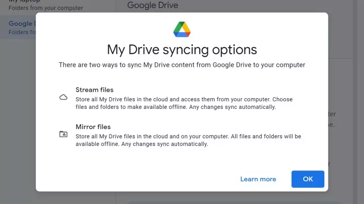 google drive for desktop