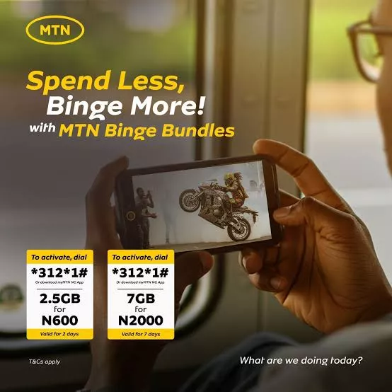 MTN Binge Plan code