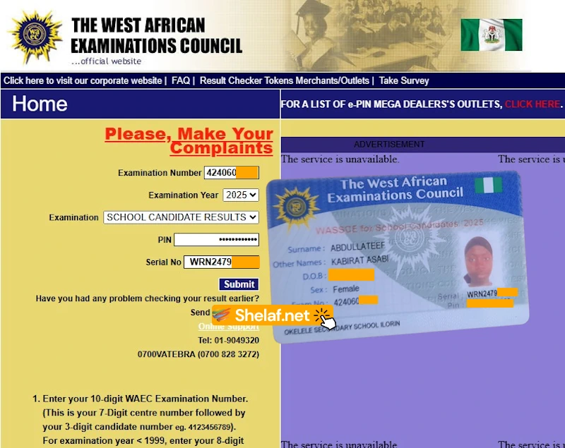 check waec results 2025